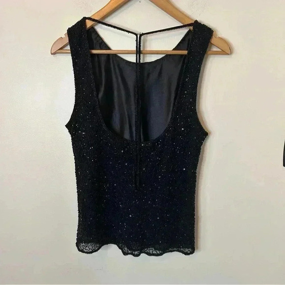 Vintage Beaded Sequin Pants and Tank Set Brilliante and Scala Size M - Picture 4 of 16